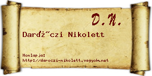 Daróczi Nikolett névjegykártya