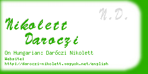 nikolett daroczi business card